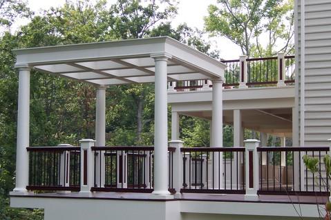 Pergola on double deck